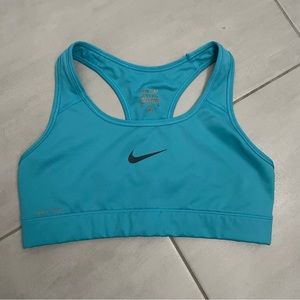 NIKE PRO DRI FIT SPORTS BRA blue size small